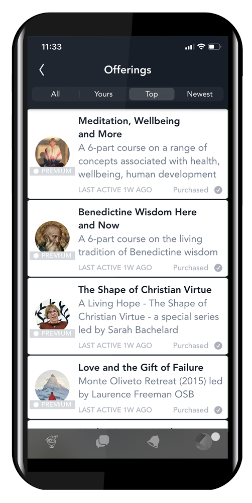 WCCM Offerings archive mobile view